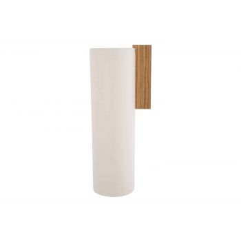 Cosy @ Home Vase Woody Cream 8,5x8,5xh28cm Round Sto