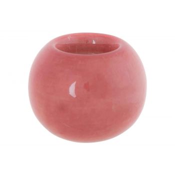 Cosy @ Home Tealight Holder Reactive Glazing Pink 9,