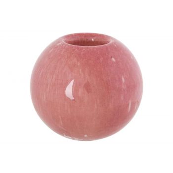 Cosy @ Home Tealight Holder Reactive Glazing Pink 12