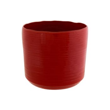 Cosy @ Home Flowerpot Red D165 16,5x16,5xh15cm Cylin