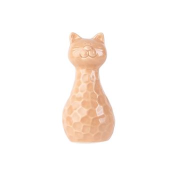 Cosy @ Home Cat Hamered Pink 6,5x5,7xh11,8cm Ceramic