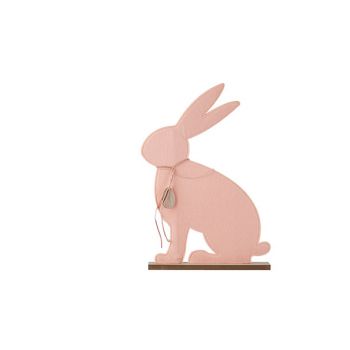 Cosy @ Home Rabbit Felt Pink 29x5xh46cm Wood