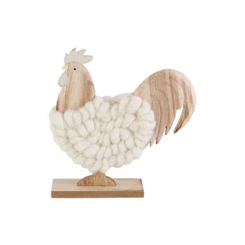 Cosy @ Home Chicken Wool White 16x5xh18cm Wood