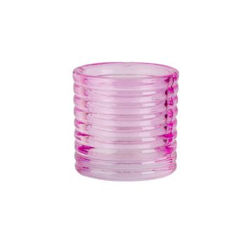 Cosy @ Home Tealight Holder Fluo Pink D6xh6cm Glass