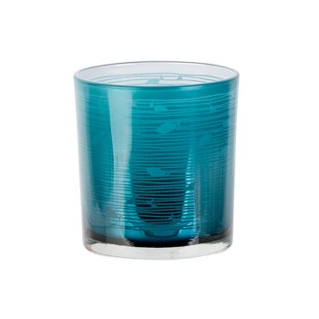 Cosy @ Home Tealight Holder Fish Blue D7xh8cm Glass