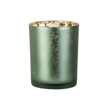 Cosy @ Home Tealight Holder Labyrinth Gold Green D10