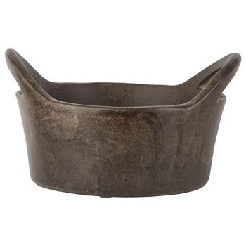 Cosy @ Home Bowl 2handles Brown 19x19xh11cm Round Co