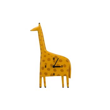 Cosy @ Home Clock Giraffe Yellow 17,8x4,1xh29,7cm Po
