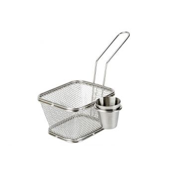 Cosy & Trendy Fry Basket With Sauce Cup Stainless Stee