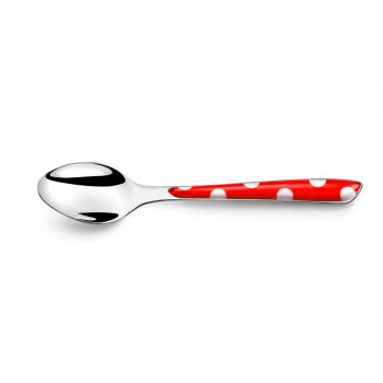 Amefa Retail Eclat Dots Red Coffee Spoon 18-0