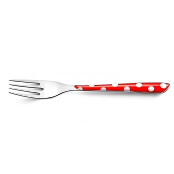 Amefa Retail Eclat Dots Red Table Fork 18-0