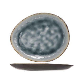 Cosy & Trendy Laguna Blue-grey Oval Plate 19.5x16cm