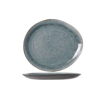Cosy & Trendy Laguna Blue-grey Oval Plate 32.5x28.5cm