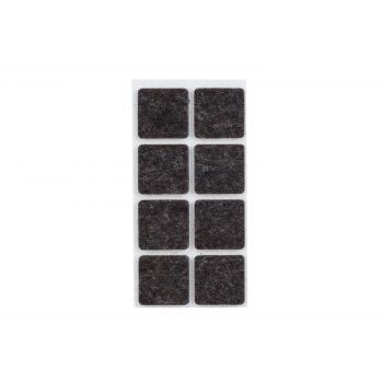 Cosy & Trendy Antislip Set8 Black ,25x,25cm Square Fel