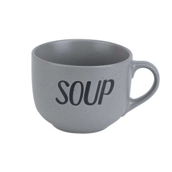 Cosy & Trendy Soup Grey Mug 'soup' D11xh8,5cm
