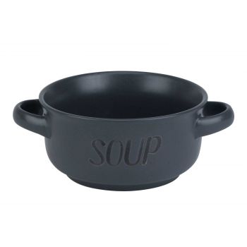 Cosy & Trendy Soup Dark Grey Soup Bowl 'soup' D13,5c
