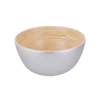 Cosy @ Home Bowl Silver 10x10xh5cm Round Bamboo