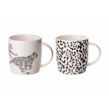 Cosy & Trendy Animal Leopard Mug D8.5xh9.2cm 2 Types