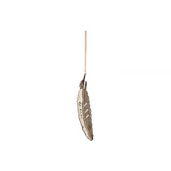 Cosy @ Home Hanger Feather Gold 2x,5xh12cm Metal