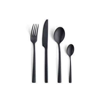 Amefa Retail Promo Manille Cutlery Set Black 42 Pcs