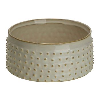 Cosy @ Home Bowl Glazed Embossed Dots Cream 19,8x19,