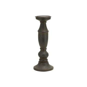 Cosy @ Home Candle Holder Weathered Look Brown 16x16