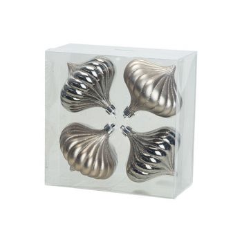 Cosy @ Home Spinner Set4 Silver D10cm Synthetic