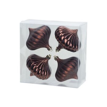 Cosy @ Home Spinner Set4 Brown D10cm Synthetic