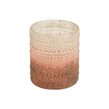 Cosy @ Home Tealight Holder Bubbles Old Pink 8,5x8,5