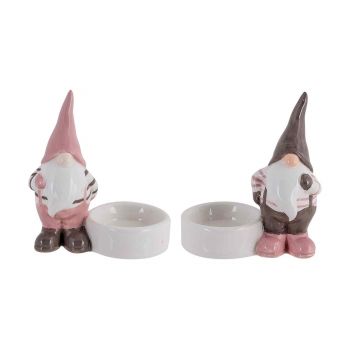Cosy @ Home Tealight Holder Santa Ass2 Pink Taupe 9,
