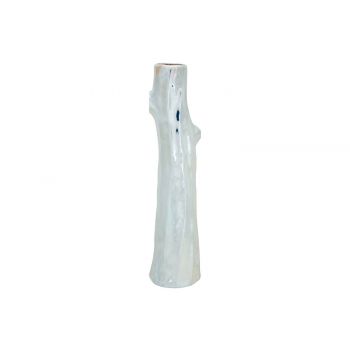 Cosy @ Home Vase Tree Trunk Silver 5,8x5,2xh20,5cm C