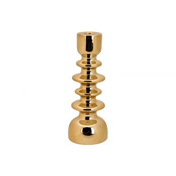 Cosy @ Home Candle Holder Stacked Gold 9,5x9,5xh25,5