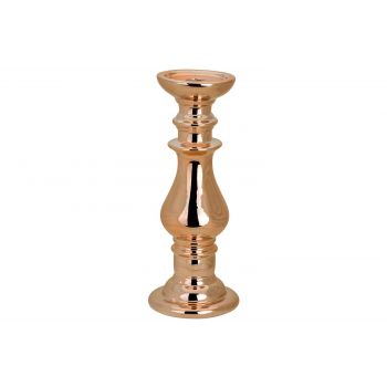 Cosy @ Home Candle Holder Copper 12,8x12,8xh33,5cm R