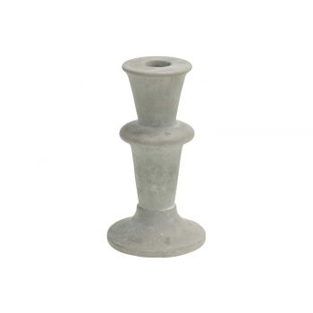 Cosy @ Home Candle Holder Grey 9,6x9,6xh17,5cm Round