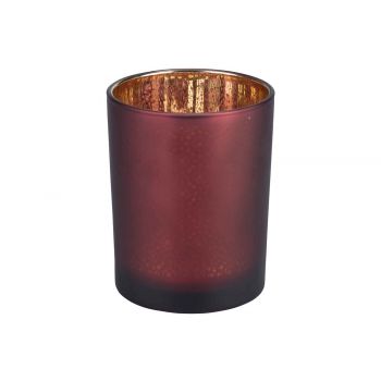 Cosy @ Home Tealight Holder Lecce Burgundy D10xh12,5