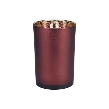 Cosy @ Home Tealight Holder Lecce Burgundy D12xh18cm