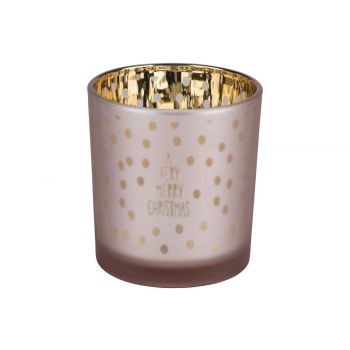 Cosy @ Home Tealight Holder A Verry Merry Pink D7xh8