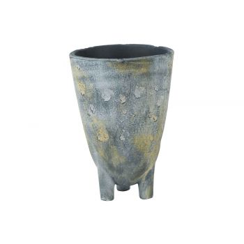 Cosy @ Home Vase On Feet Trevi Gray-green 16x16xh25c
