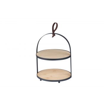 Cosy & Trendy Plate Tower Bamboo With Metal Holder