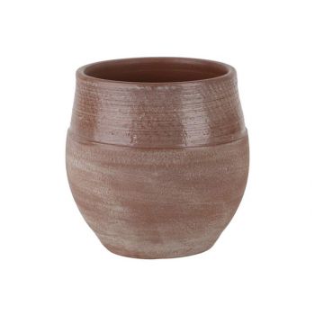 Cosy @ Home Flowerpot Cara Top Glazed Old Pink 17x17