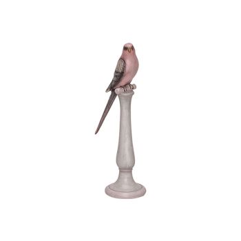 Cosy @ Home Bird On Stand Pink 11,4x8,3xh30,3cm Resi