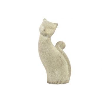 Cosy @ Home Cat Statue Sitting Grained Beige 12x12xh