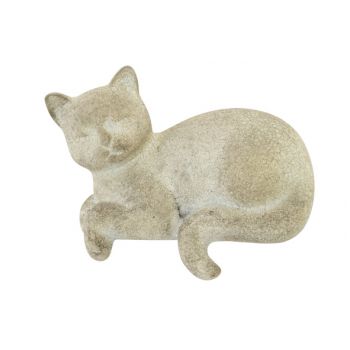 Cosy @ Home Cat Tail Lying Grained Beige 20x20xh17cm