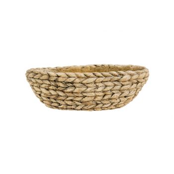 Cosy @ Home Bowl Woven Beige 29x14xh9,5cm Elongated