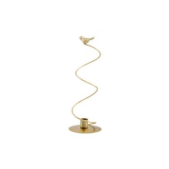 Cosy @ Home Candle Holder Bird Gold 10,5x10,5xh29,5c