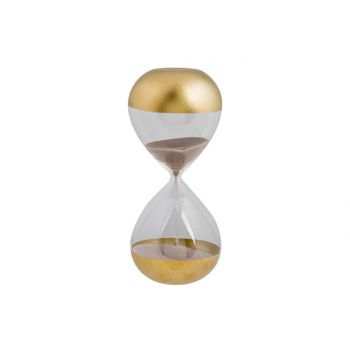 Cosy @ Home Sand Timer Gold 10x10xh24cm Glass