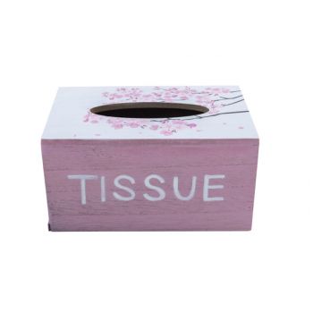 Cosy @ Home Tissue Box Pink 24x13x7,5cm Wood
