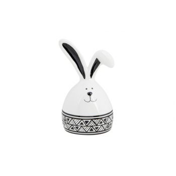 Cosy @ Home Egg Rabbit Ears Black Declined White 8,8