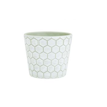 Cosy @ Home Flowerpot Honeygray Green 14x14xh12,3cm