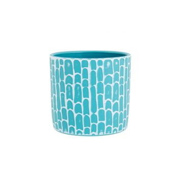 Cosy @ Home Flowerpot Scales Turquoise 13,5x13,5xh13